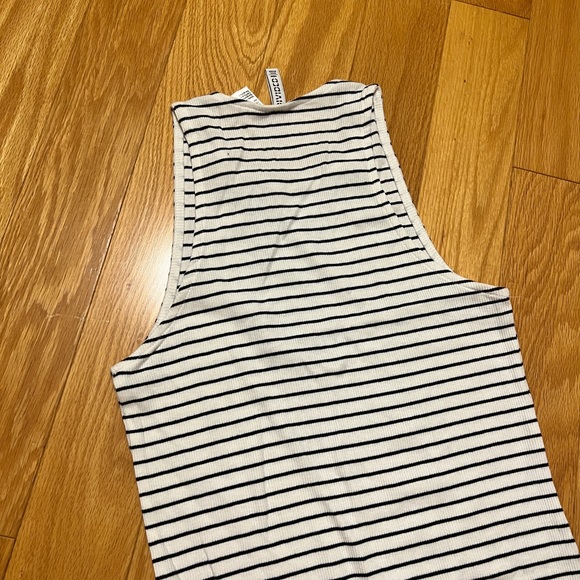 H&M Black & White Striped Ribbed Dress - Picture 2 of 5